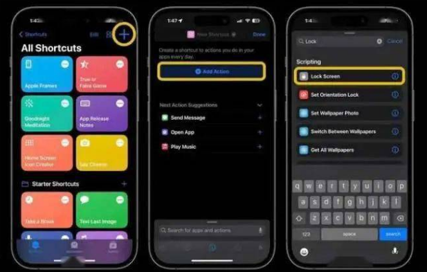 南宫苹果14锁屏维修店分享iPhone14升级iOS16.4后如何创建锁屏快捷方式 